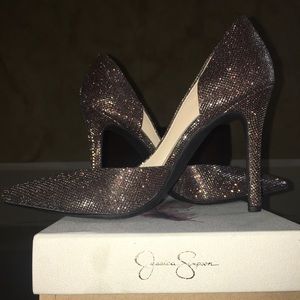 Jessica Simpson Bronze Metallic Heels